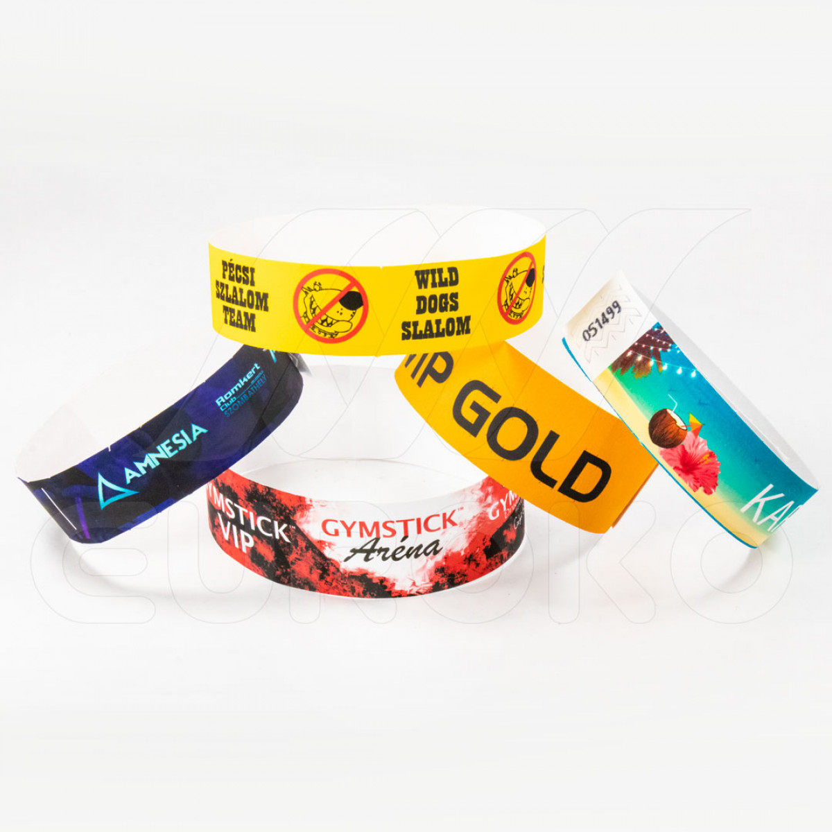Tyvek ID-armbanden 19 mm, 5000 stuks, evenementenarmbanden (MIX-B, 5000