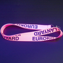 Fluo lanyard na krk s karabinou