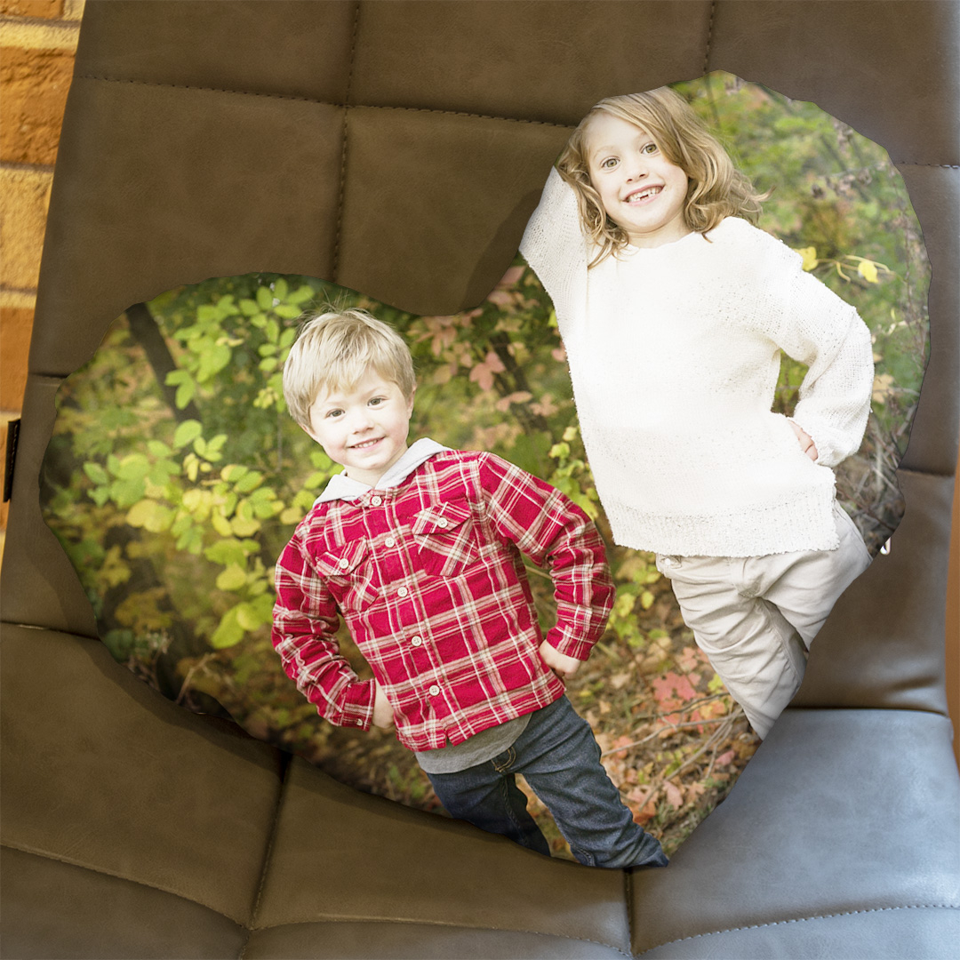 Polštář srdce s potiskem